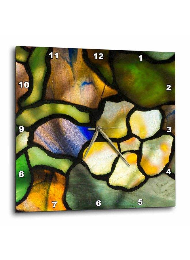 3DROSE New York Tiffany Stained Glass Lamp Shade Wall Clock 10" X 10" - Image 1