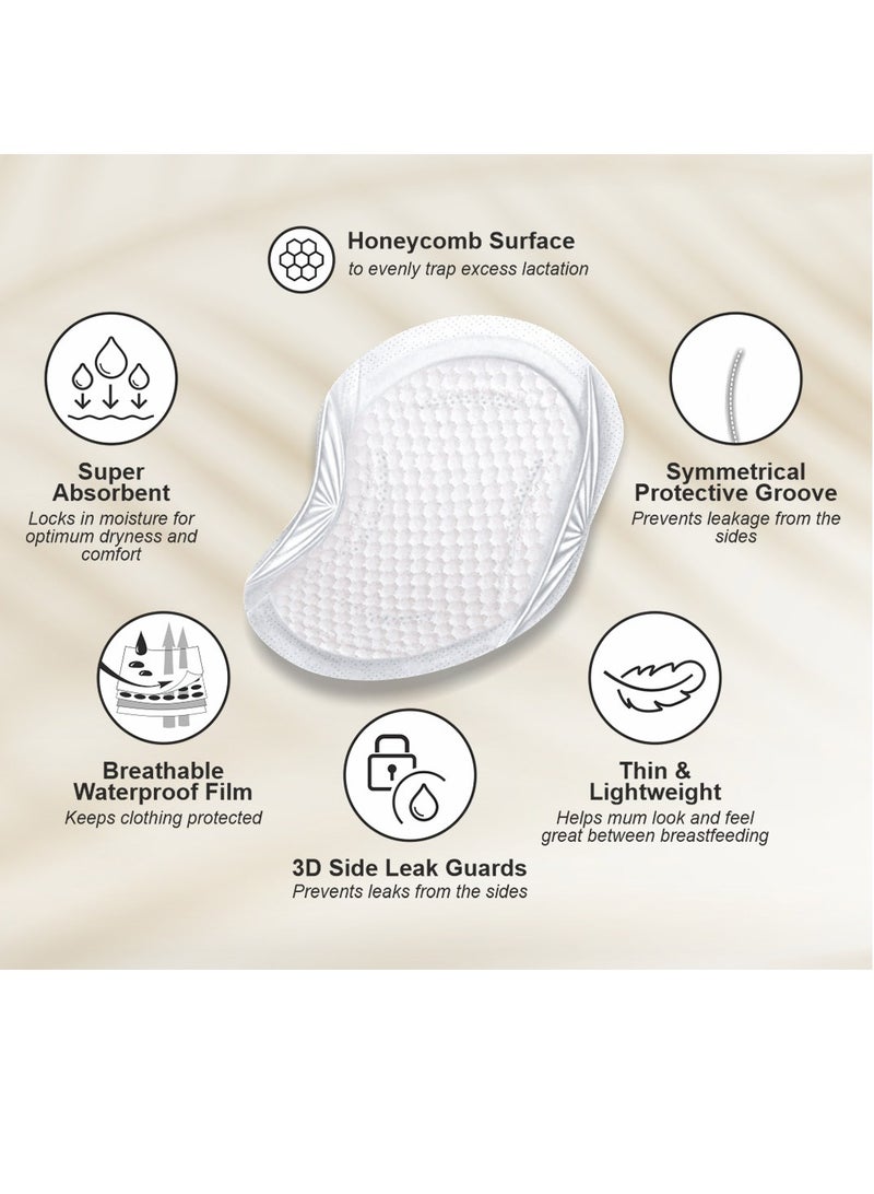 Floren Disposable Nursing Breast Pads 30Pcs | Maternity Pads | Ultra Thin with Complete Coverage | Super Absorbent | Breathable | Discreet | Individually Packed for Moms | - Image 3