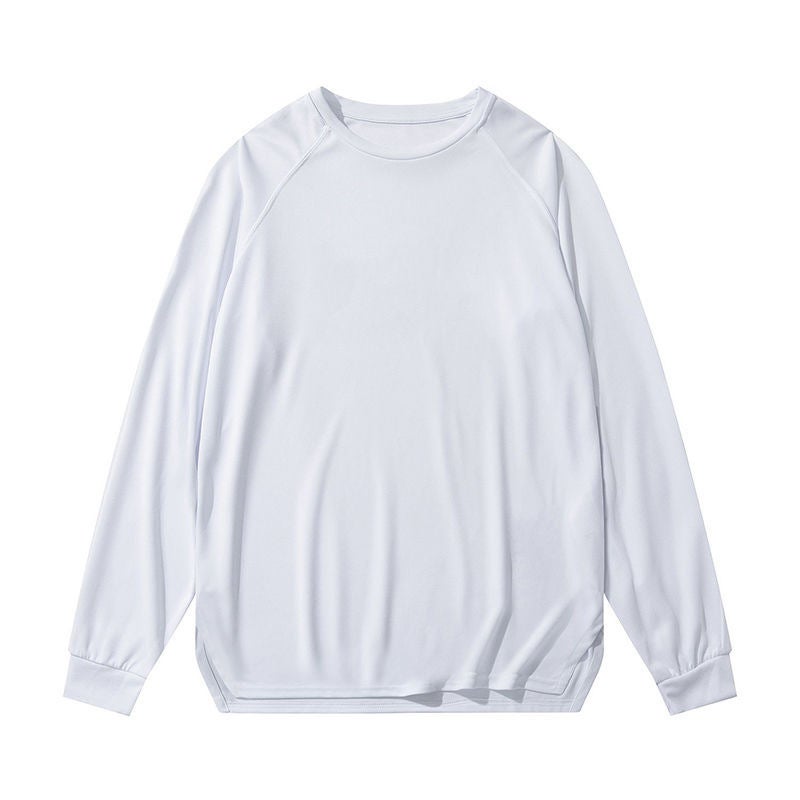 Generic 2023 Long Sleeve Basketball T-Shirt Men Breathable Mesh Top Light gray - Image 2