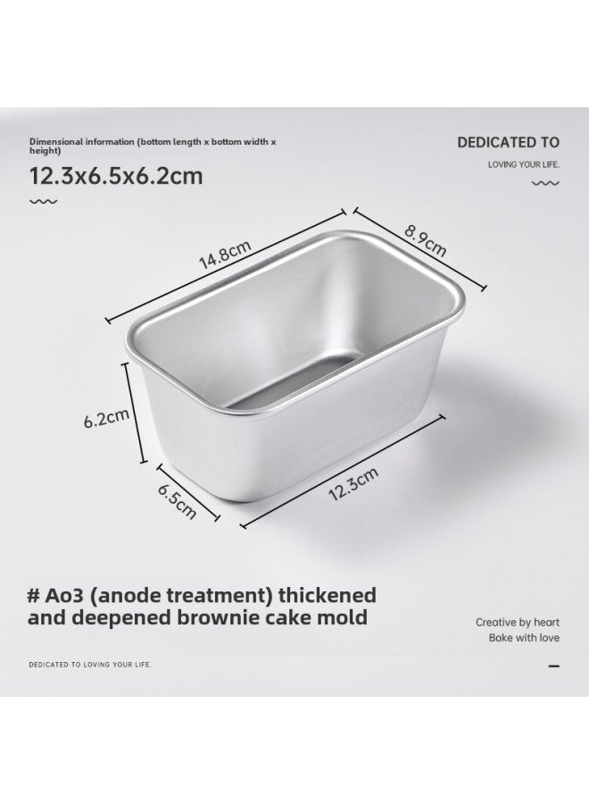 Baking Toast Bread Mold Brownie Cake Small Toast Box Homemade Luncheon Meat Steamed Oven With Songhua Chicken Leg-Colour:Brownie Anode Mold A03 (about 500ml) - Image 1