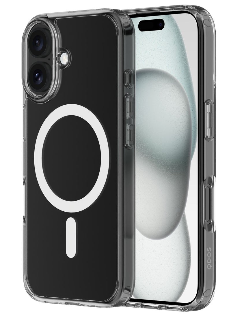 Hybrid Drop + Snap Military-Grade Clear Case for iPhone 16 – 3M Drop Protection, Eco-Friendly 100% Recycled TPU Frame, MagSafe Compatible, Ultra-Thin Design, Seamless Wireless Charging, Anti-Yellowing, and Sustainable Durability