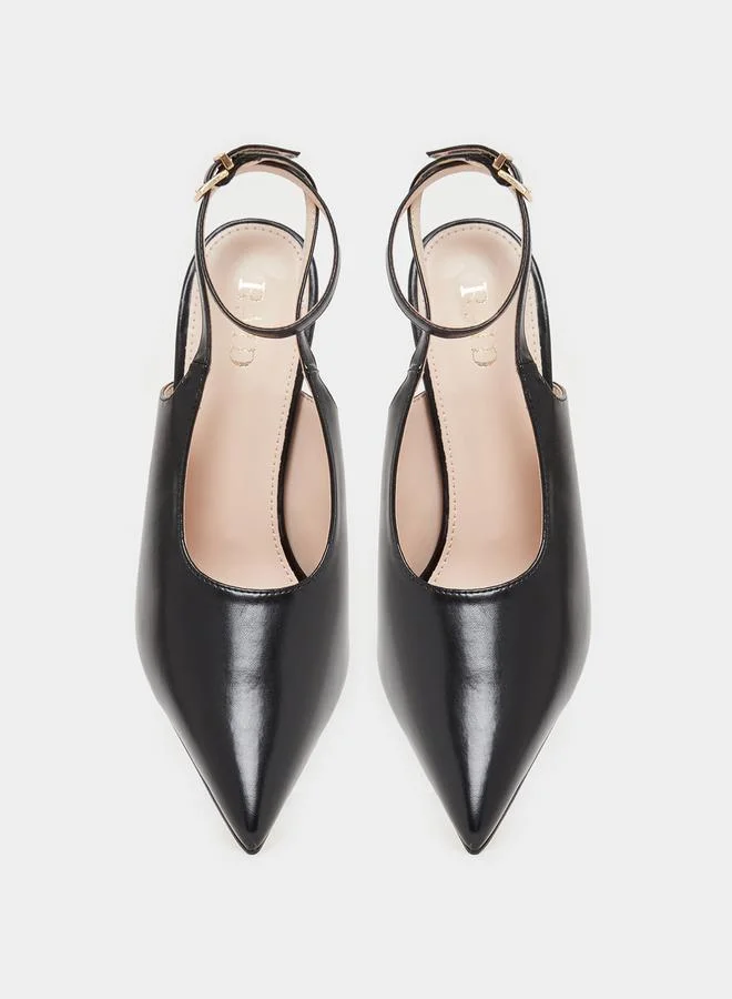 RAID Pointed Toe Ankle Strap High Heel Pumps by Styli