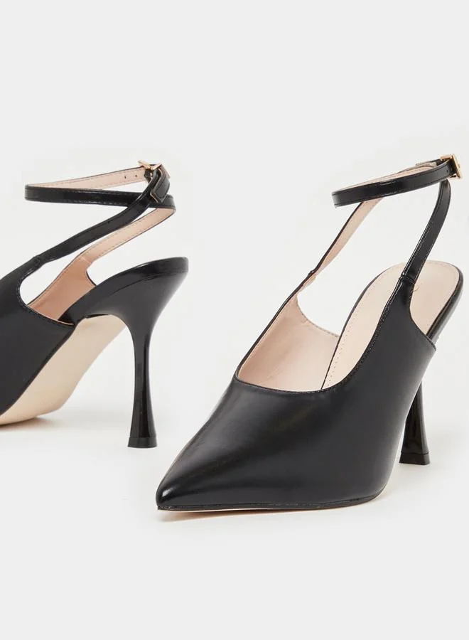 RAID Pointed Toe Ankle Strap High Heel Pumps by Styli