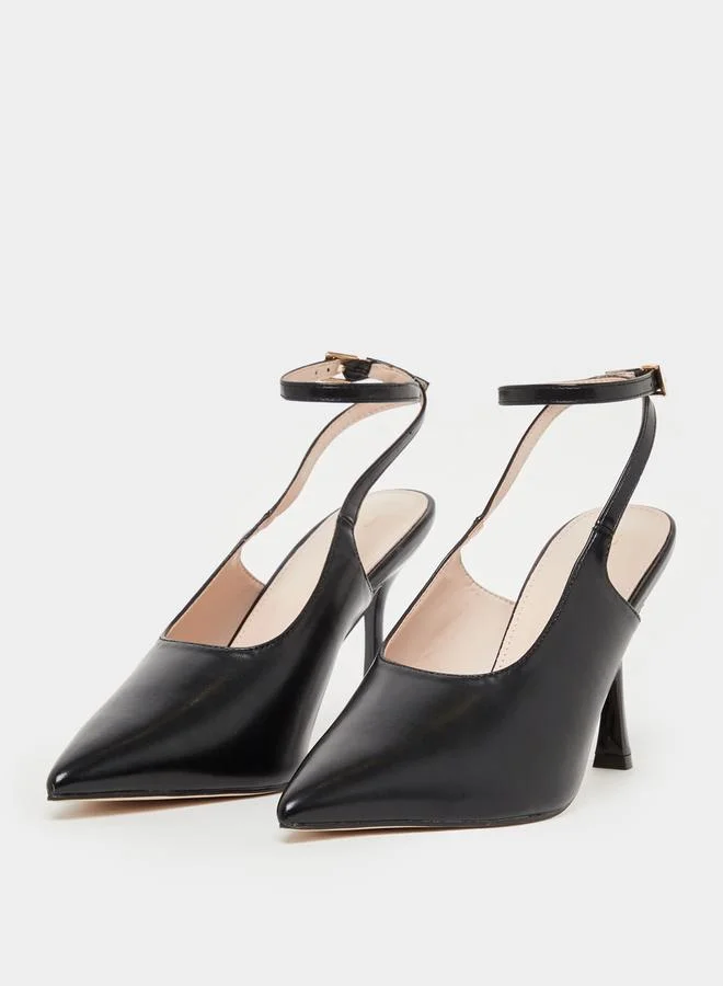 RAID Pointed Toe Ankle Strap High Heel Pumps by Styli