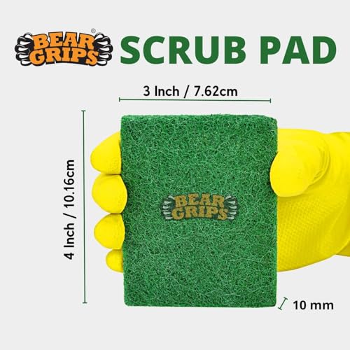 BEAR GRIPS Scrub pad for Utensils Cleaning in Kitchen Long Lasting Stain Removal Scrubber - Pack of 21 - Image 2