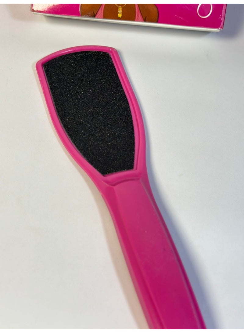 مبرد قدم مزدوج الوجه يعمل بفعالية في إزالة الجلد الميت والعناية بالكعوب المتشققة ويعمل كمقشر أقدام احترافي، متعدد الألوان قطعه واحده - Image 2