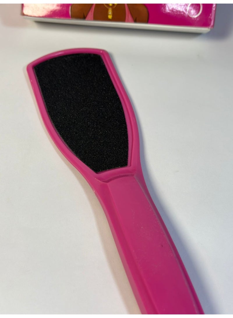 مبرد قدم مزدوج الوجه يعمل بفعالية في إزالة الجلد الميت والعناية بالكعوب المتشققة ويعمل كمقشر أقدام احترافي، متعدد الألوان قطعه واحده - Image 1