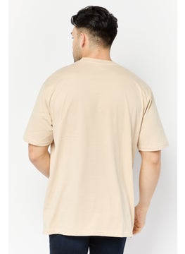 MARVEL Men Crew Neck Short Sleeve Graphic Print T-Shirt, Beige  - Image 2