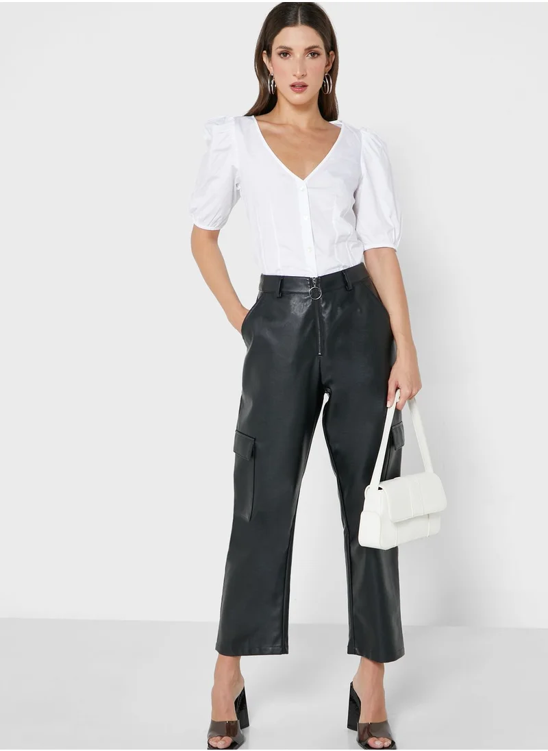 French Connection V-Neck Knitted Top