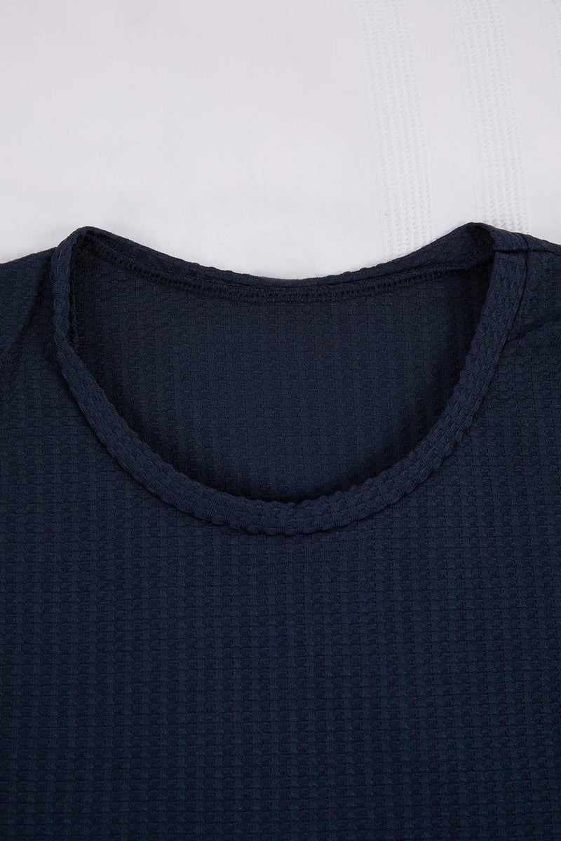 trendyol Navy Blue Regular Fit Textured Stretch Knitted Pajama Set Tmnss26Pt00018 - Image 5