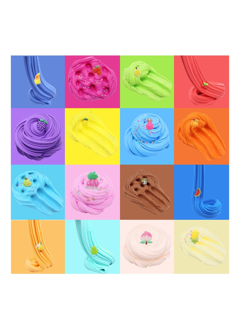 xppier 24 Packs Slime Kit, Non-Sticky Multicolor Slime Set for Kids, Includes Charms Gift Wrap Gift, Boasts Creativity and Interest  - Image 3