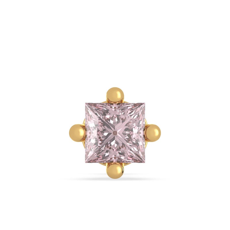 Malabar Gold & Diamonds دبوس أنف من الذهب الأصفر للنساء 22 قيراط | دبوس أنف 22 قيراط مع علامة BIS (916) للنساء والفتيات مع ثقب في الأذن - Image 2