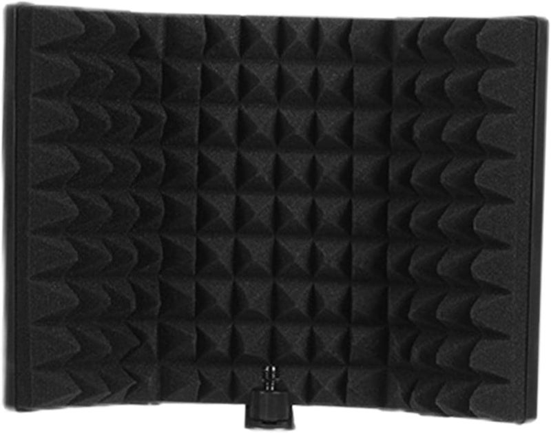 klarako Microphone Isolation Shield, Studio Recording Mic Sound Absorbing Foam Reflector for Any Condenser Microphone Recording Equipment Studio  Without stand - Image 1