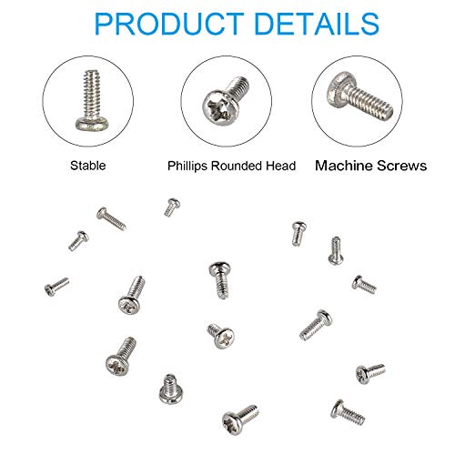 HanTof 800pcs Tiny Screws for Electronics, M1/M1.2/M1.4/M1.6/M1.7 Very Small Phillips Pan Head Machine Screws, Micro screws, Mini Screws Assortment Kit for Electronic Repair,Nickel-Plated Carbon Steel - Image 5