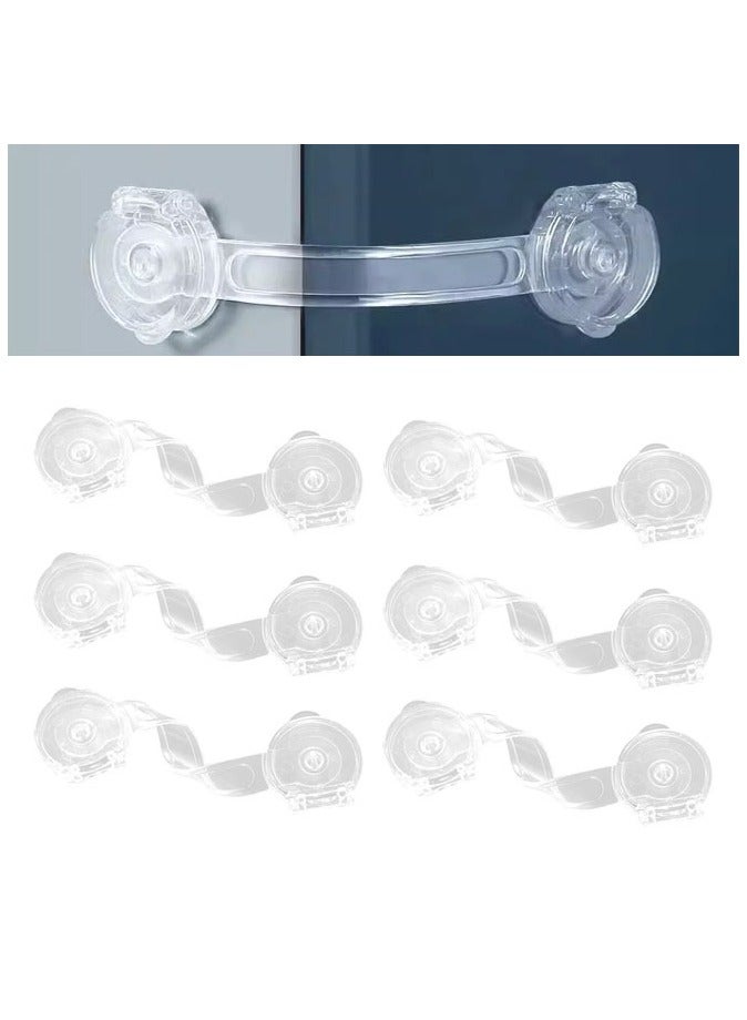 6 Pcs Child Safety Strap Locks Drawer Safety Strap Locks for Cabinets and Drawers, No Drilling Required, Easy Installation - Image 1