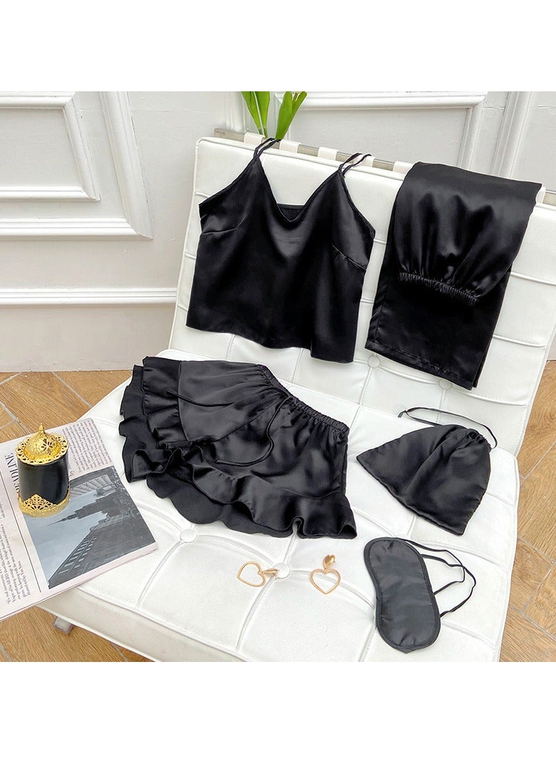 Five-Piece Suspender Pajamas Set That Can Be Worn In All Seasons