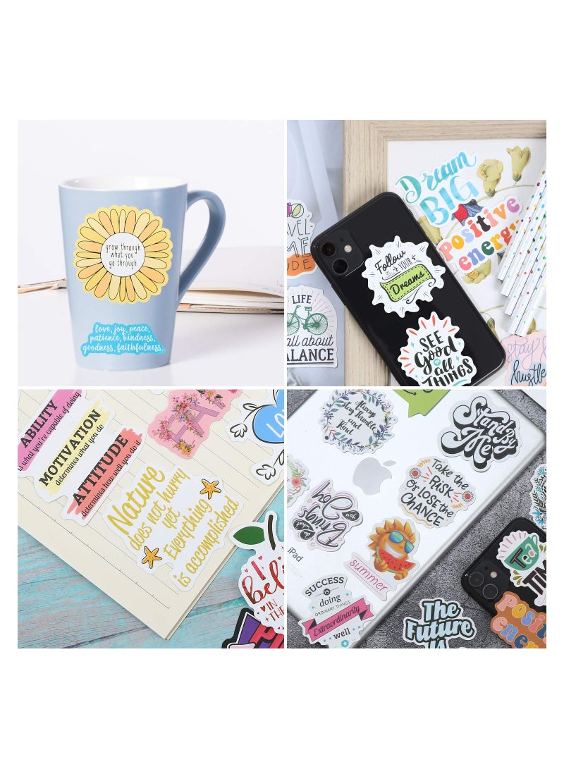 200Pcs Motivational Quote Stickers - Waterproof Vinyl for Water Bottles, Hydroflasks, Laptops, Phones - Perfect for Women, Kids, Students, Teachers, and Employees - Image 2