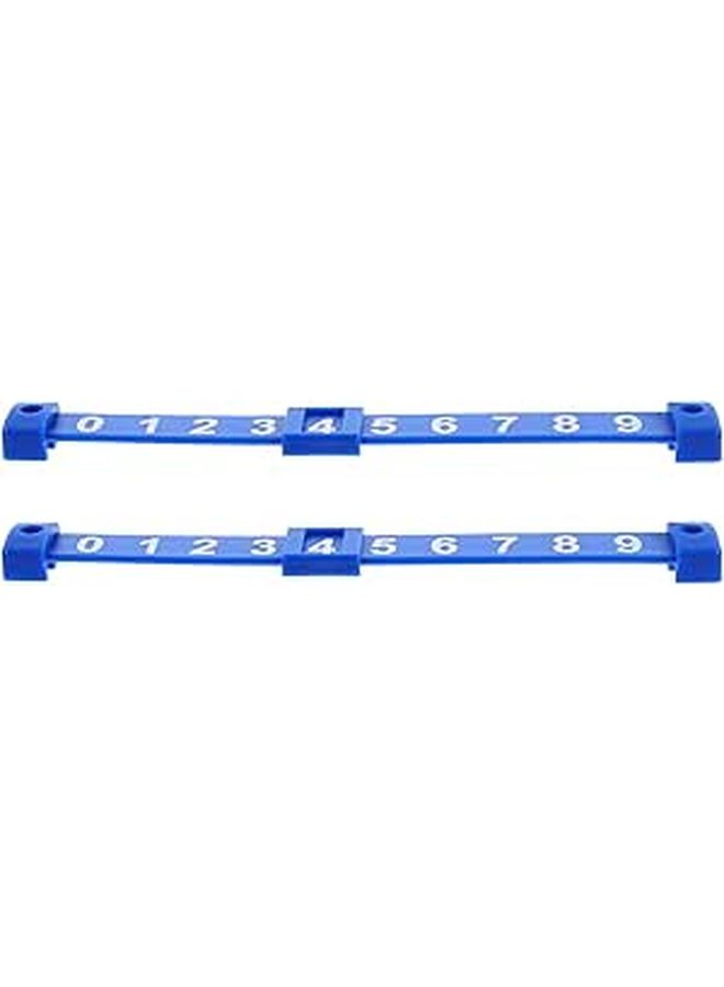 Blue Foosball Score Counters 2pcs Mini Table Football Scoring Units Plastic Bars - Image 1