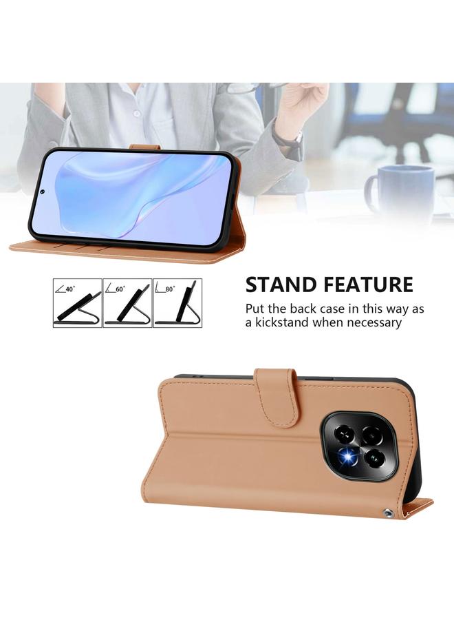 S-TOP Case For Realme C63 5G Global Skin Feel Solid Color Leather Phone Case with Lanyard - Image 3