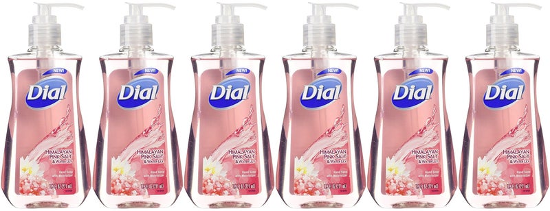 Dial Himalayan Pink Salt  Water Lily Hand Soap with Moisturizer 75 Oz Pack of 6
