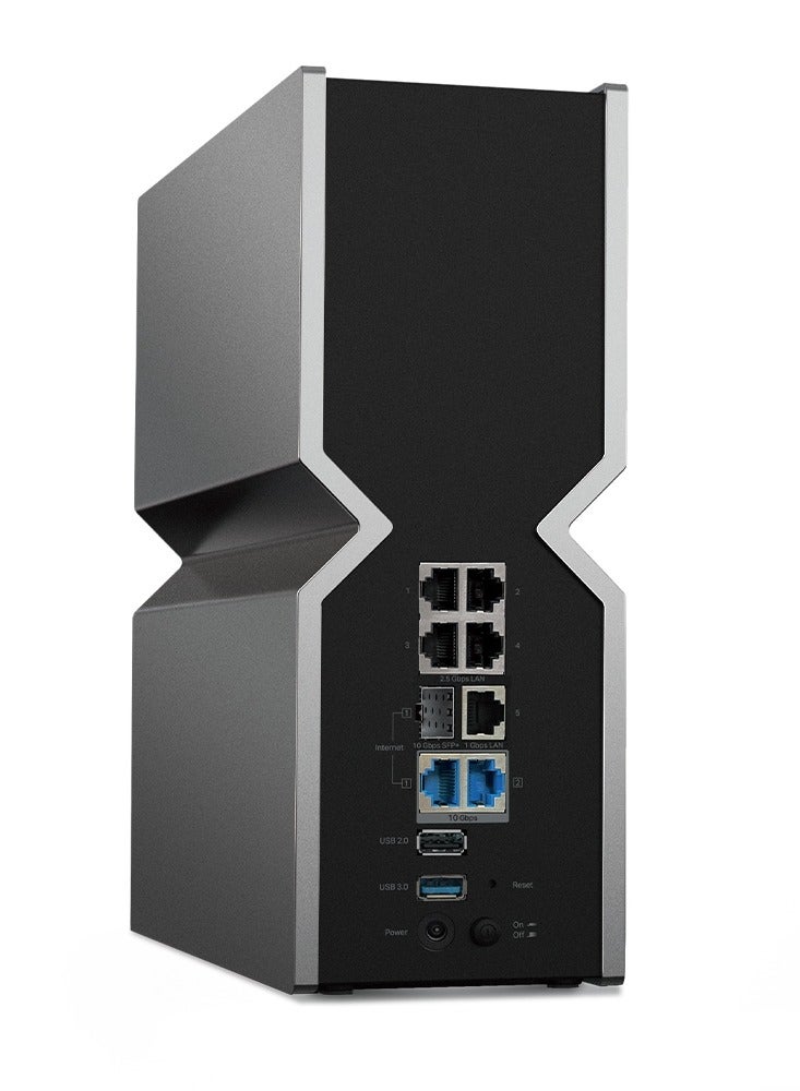 تي بي لينك موجه واي فاي 7 رباعي النطاق BE24000Mbps | 2×10G منافذ + 4×2.5G منافذ | 12× هوائيات داخلية عالية الأداء | متوافق مع EasyMesh | HomeShield | شاشة تعمل باللمس وشاشة LED | دعم VPN | إعداد أسهل | دعم VPN - Archer BE900 - Image 4