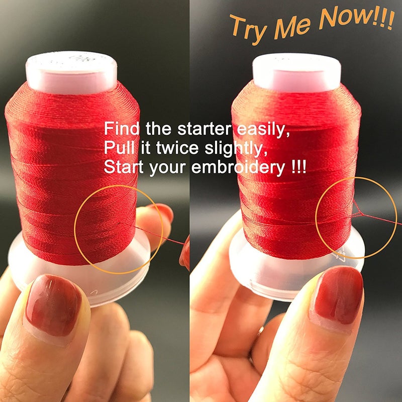 New brothreads 63 Colors 100% Polyester Machine Embroidery Thread 550yd with Thread Nets - Compatible for Home-Based Embroidery Sewing Machine - Image 4