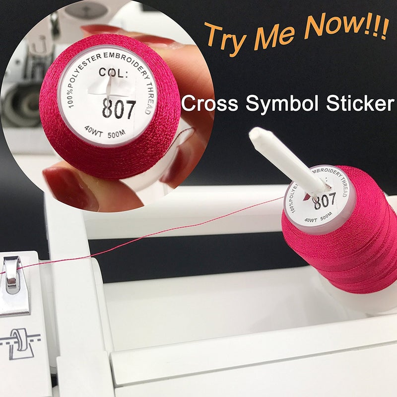 New brothreads 63 Colors 100% Polyester Machine Embroidery Thread 550yd with Thread Nets - Compatible for Home-Based Embroidery Sewing Machine - Image 3