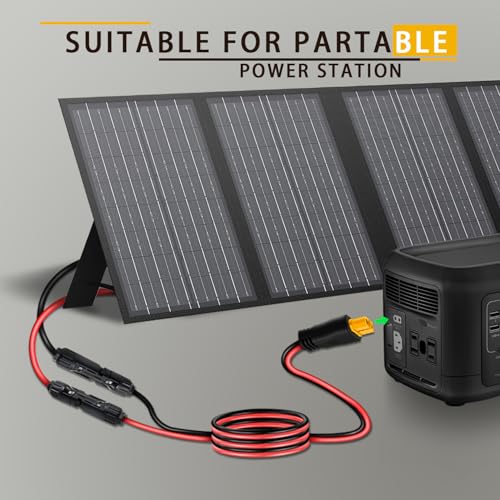 COMeap Solar Panel Cable for Ecoflow Anker SOLIX 12AWG, 10FT/3M Compatible with MC-4 to XT60 Plug Solar Panel Connector Adapter Extension for Portable Power Station Solar Generator RV - Image 5