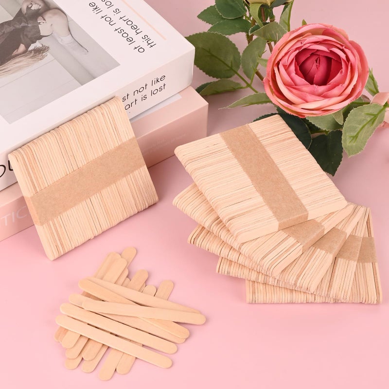 Sakolla 300 Pcs Popsicle Wooden Sticks, 3.65â€³ Length Natural Wood Mini Ice Cream Sticks for Ice Pop, Cakesicle, Cake Pop, DIY Crafts - Image 2