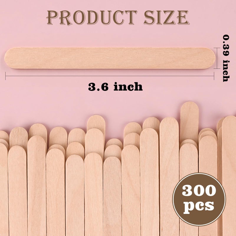 Sakolla 300 Pcs Popsicle Wooden Sticks, 3.65â€³ Length Natural Wood Mini Ice Cream Sticks for Ice Pop, Cakesicle, Cake Pop, DIY Crafts - Image 3