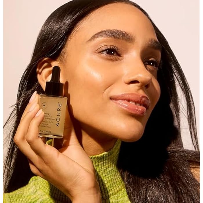 Acure Brightening 2% Vitamin C & Ferulic Acid Serum - Vit C Serum for Face, Anti Aging, Bright Glow for Women & Men, Facial Skincare, Vegan & Cruelty Free - 1 fl oz - Image 4