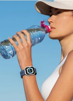Color Fans Apple Watch Ultra Ocean Band 49mm 45mm 44mm 42mm for Men Women, Soft Silicone Sport Band Replacement Strap for Apple Watch Ultra iWatch Series 8 7 SE 6 5 4 3 2 1 Abyss Blue  - Image 2