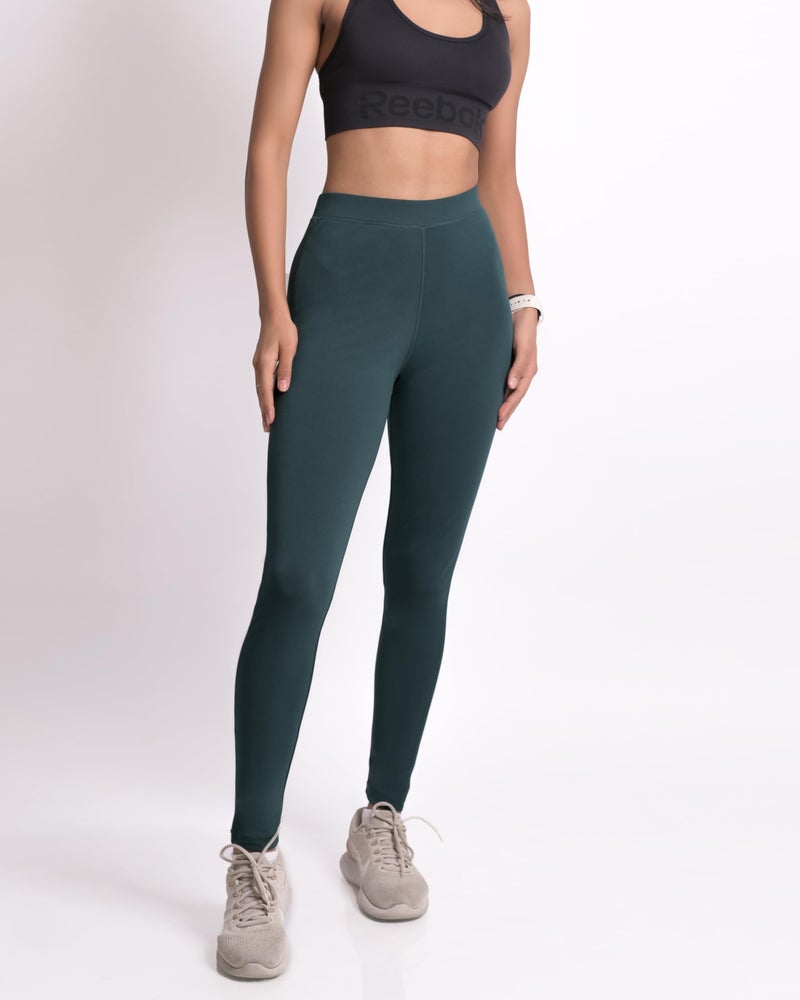 Mehrang Women's Stretch Fit Yoga Pants, Track Pants Stretchable Gym Legging Tights (XL, Dark Green) - Image 4
