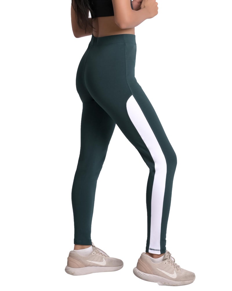 Mehrang Women's Stretch Fit Yoga Pants, Track Pants Stretchable Gym Legging Tights (XL, Dark Green) - Image 1