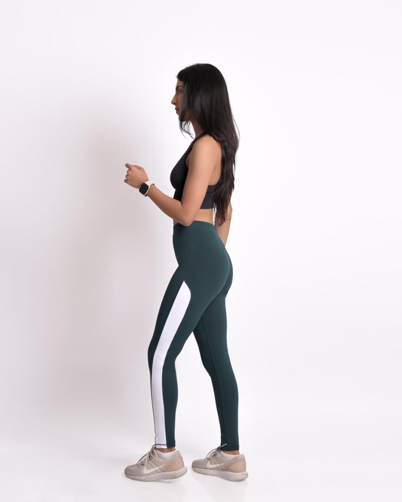 Mehrang Women's Stretch Fit Yoga Pants, Track Pants Stretchable Gym Legging Tights (XL, Dark Green) - Image 3
