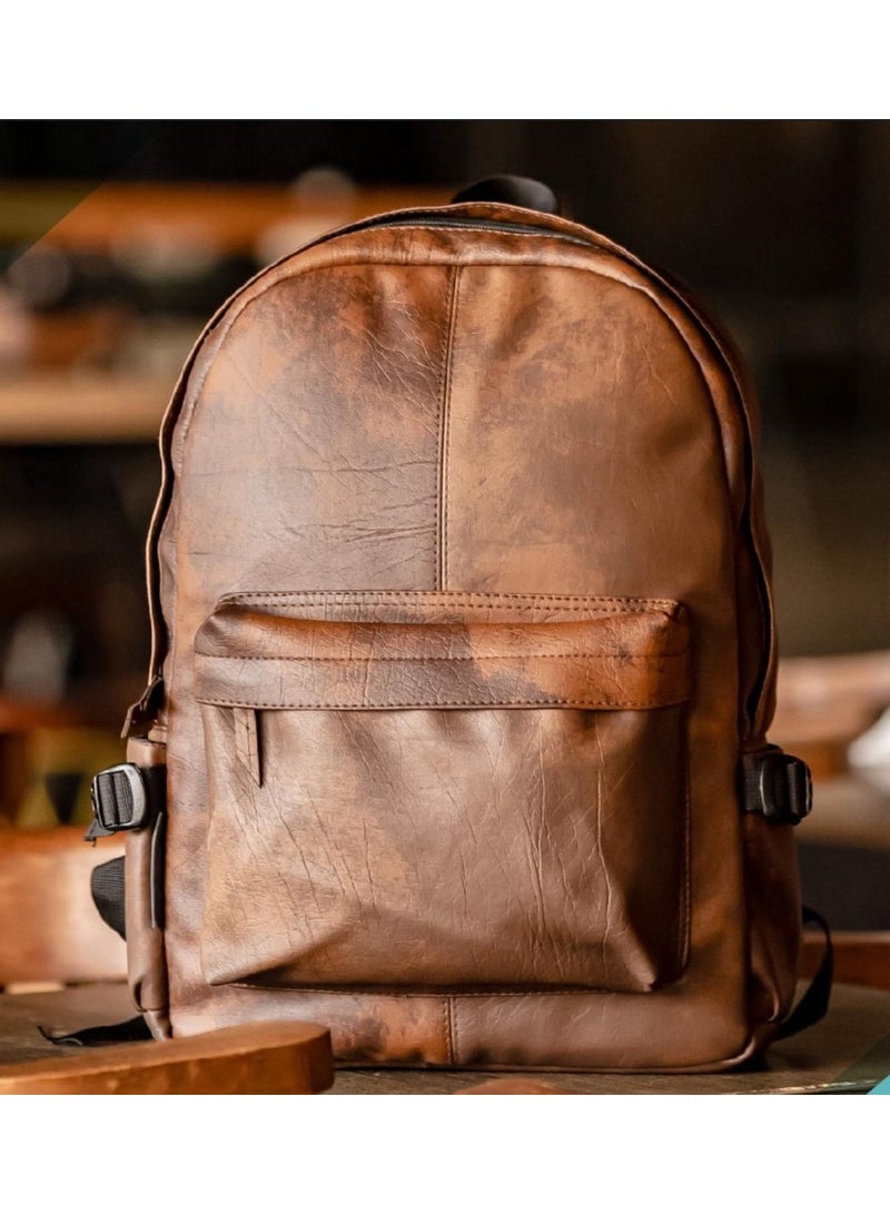 أريج شنطه ظهر لابتوب بني ضد الكرمشه والتقشير - Image 4