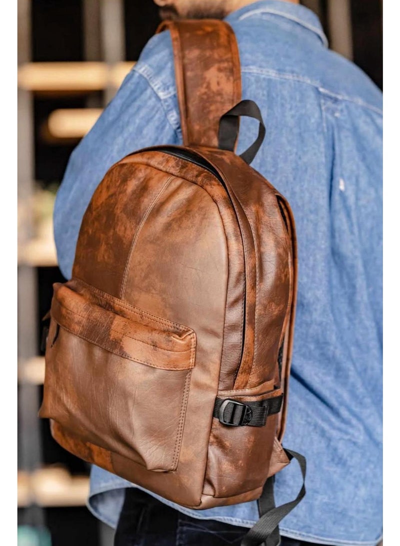 أريج شنطه ظهر لابتوب بني ضد الكرمشه والتقشير - Image 2