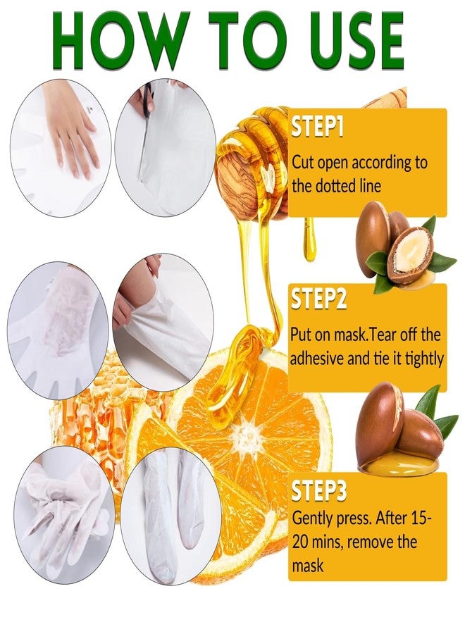 Elitzia Honey Almond Argan Oil Foot Hand Mask 10 Packs Nourishing ETOHAF - Image 4