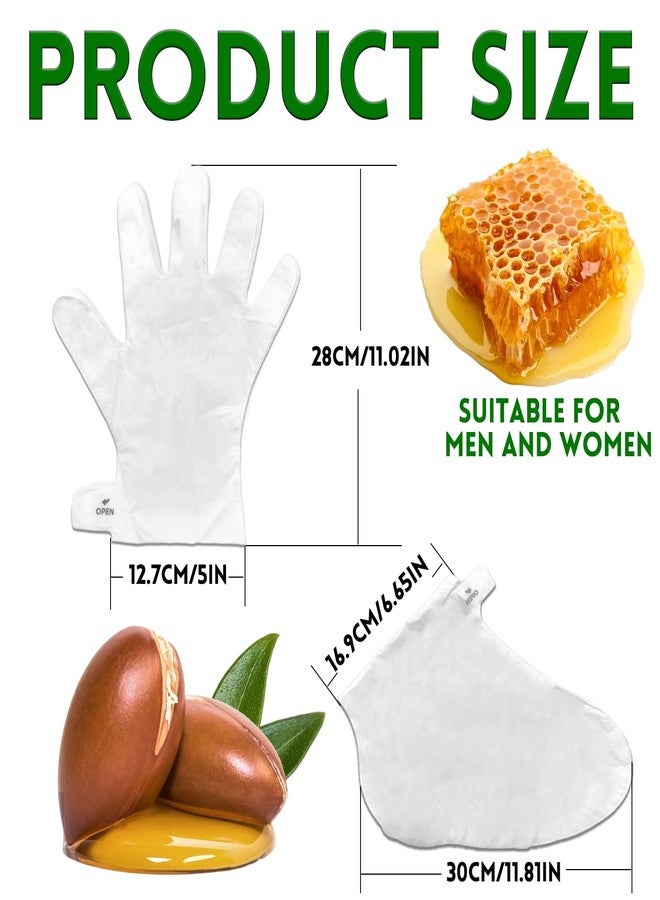 Elitzia Honey Almond Argan Oil Foot Hand Mask 10 Packs Nourishing ETOHAF - Image 5