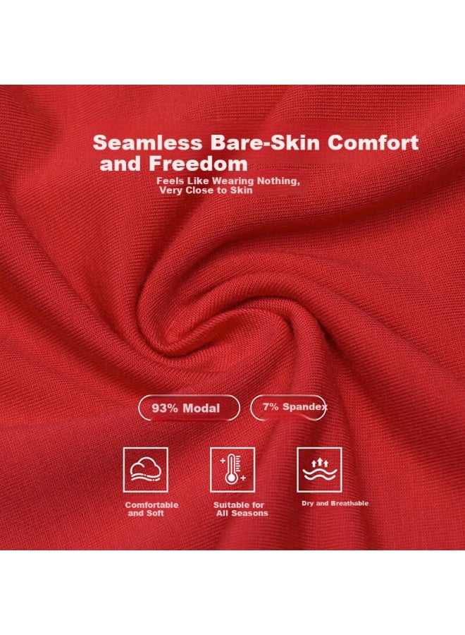 Skechers Men's 7a Antibacterial Modal Breathable Boxer Briefs Red Large Size - Image 5