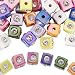 SUNNYCLUE 1 Box 30Pcs Square Rhinestone Bead Acrylic Cube Beads Bulk Colorful Plastic Focal Crystal Charm Bling Spacer Beadable Pen Bead for Pens Keychain Jewelry Making Bracelet DIY Craft Accessories - Image 2