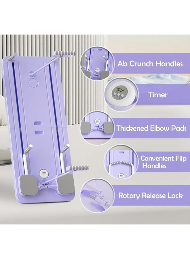 سبورت كيو لوحة بيلاتس متعددة الوظائف SportQ®️ جهاز رياضي منزلي قابل للطي لتمارين البطن والخصر وتقوية الذراعين والساقين لوحة مقاومة كاملة + مقابض + أحزمة شد مناسبة للنساء والرجال وسهلة التخزين - Image 4