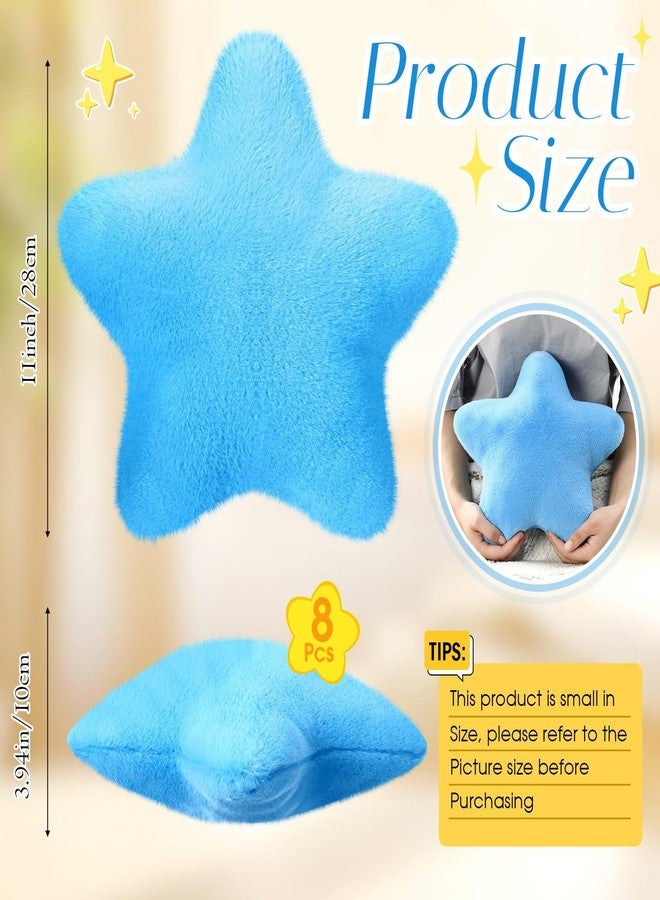 Beeveer 8 Pack 11.8x11.8 Inch Mixed Colors Star Shaped Throw Pillows Decorative Plush Bolster for Bed Sofa Star Shaped Throw Pillows Plush Floor Mats Room Decorative Mats for Sofa Bedroom Living Room - Image 2
