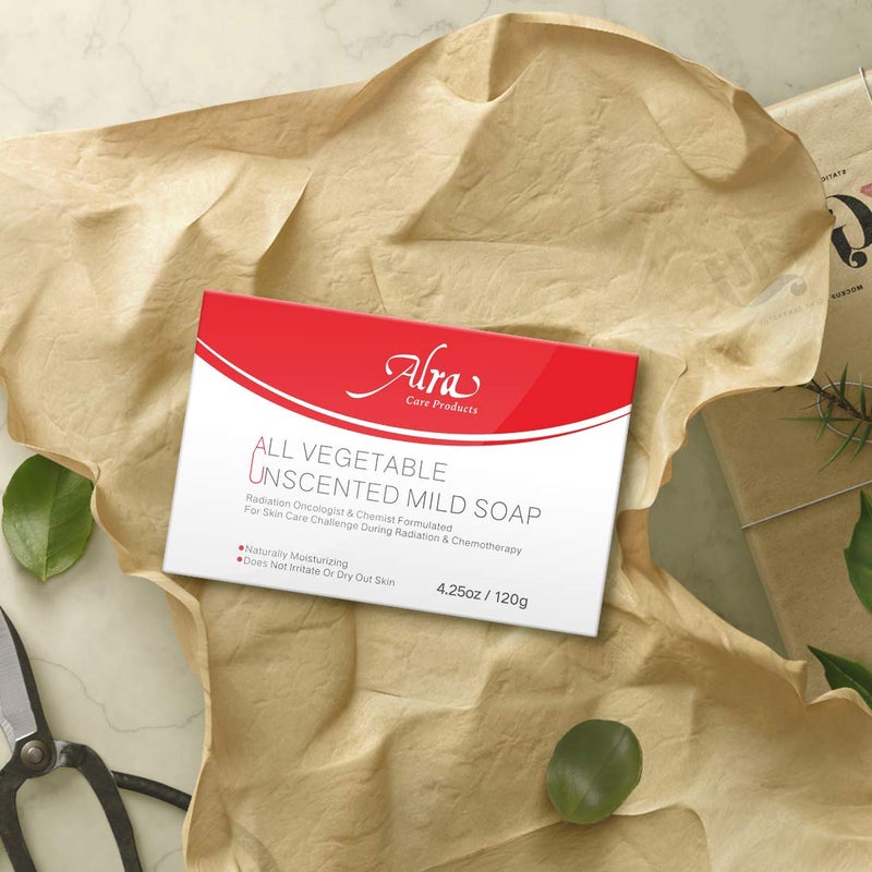 Alra All Vegetable Unscented Mild Soap Cleanses Skin During and Post Cancer Chemotherapy and Radiation Treatment Soothing for Eczema Psoriasis Dermatitis Natural Fragrance Free Red1 - Image 5