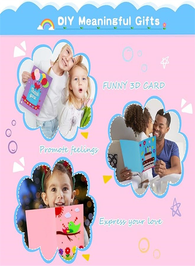 بطاقات تهنئة مصنوعة يدويًا 5 قطع مجموعة صنع البطاقات ليوم المعلم يوم الأم بطاقات عيد الميلاد كهدية للأم الأب الأخ الأخت - Image 3