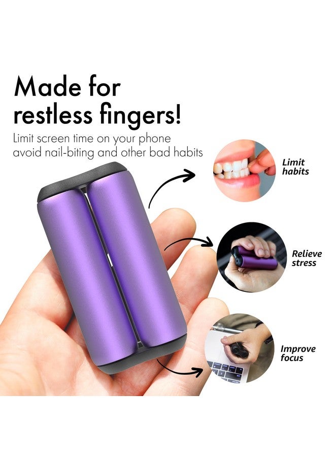 ONO Roller - Handheld Fidget Toy for Adults | Help Relieve Stress, Anxiety, Tension | Promotes Focus, Clarity | Compact, Portable Design (Junior Size/Aluminum, Purple) - Image 3