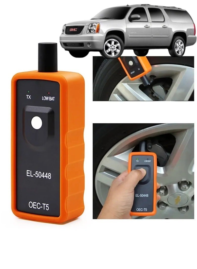 جهاز ماسح ضوائي لإعادة برمجة جهاز حساس مراقبة الإطارات لجميع سيارات جنيرال موتورز و اكتشاف الحساس العطلان من خلل تمرير الجهاز على الاطار فيقوم برمجة الحساس سهل و سريع GMC و تاهو و سوبربان و سيارات GM - Image 1