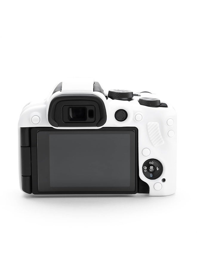 Rieibi حافظة كاميرا EOS R10 - حافظة سيليكون لكاميرا كانون eos R10 الرقمية - غطاء واقي سيليكون لكاميرا كانون R10 - أبيض - Image 2