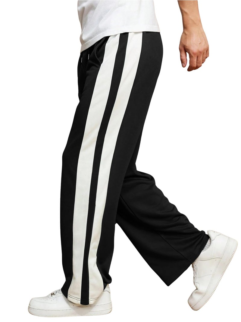 Jump Cuts Mens Colorblock Black and White Polyester Cargo - Image 1