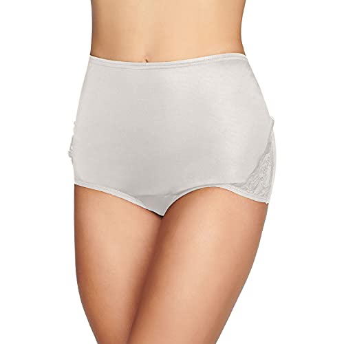 Vanity Fair Women's Perfectly Yours High Waisted Brief Panties, Lace Nouveau-Star White, 7 - Image 1